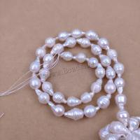 Natural Freshwater Pearl Loose Beads, Teardrop, DIY, white, Length about 7.5-8mm, Approx 40PCs/Strand, Sold Per Approx 39-40 cm Strand
