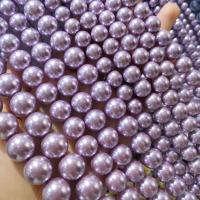Peties perles de la mer du sud, Shell Pearl, Rond, Placage, DIY & normes différentes pour le choix, violet, Vendu par Environ 38 cm brin