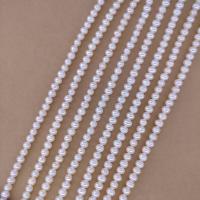 Natural Freshwater Pearl Loose Beads, Slightly Round, DIY, white, Length about 5-5.5mm, Sold Per Approx 38 cm Strand