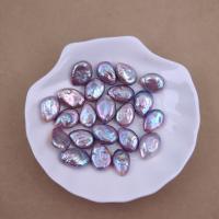 Natural Freshwater Pearl Loose Beads, Teardrop, DIY & no hole, purple, 12x17mm, Sold By PC