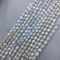 Perles nacres baroques de culture d'eau douce , perle d'eau douce cultivée, DIY, blanc, Length about 5-6mm, Vendu par Environ 38 cm brin