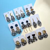 Polymer Clay Earring, with Tibetan Style, handmade, fashion jewelry & different styles for choice & for woman, Sold By Pair