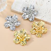 Zinc Alloy Stud Earring Flower plated fashion jewelry & for woman nickel lead & cadmium free Sold By Pair