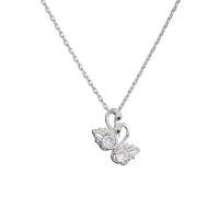 Cubic Zircon Micro Pave Brass Necklace with 5CM extender chain Swan plated micro pave cubic zirconia & for woman Length Approx 40 cm Sold By PC