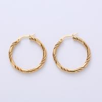 Stainless Steel Lever Back Earring 304 Stainless Steel plated for woman golden External diameter 30mm Sold By Pair