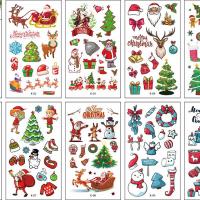 Autocollants de tatouage, papier, Conception de Noël & styles différents pour le choix & imperméable, Sticker size:12x6.8cm, Vendu par PC