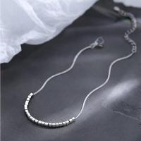 Fashion Jewelry Anklet, Titanium Steel, with Brass, with 4.2cm extender chain, for woman, silver color, Length:Approx 18.1 cm, Sold By PC