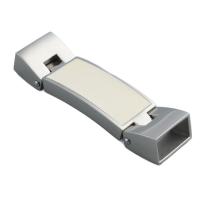 Edelstahl Karabiner Schlüsselanhänger, 304 Edelstahl, DIY, originale Farbe, 52.50x15mm, Bohrung:ca. 12.5x7mm, 10PCs/Menge, verkauft von Menge