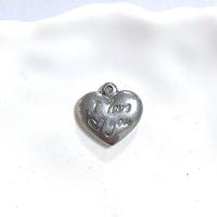Stainless Steel Heart Pendants 304 Stainless Steel DIY & machine polishing original color nickel lead & cadmium free Sold By PC