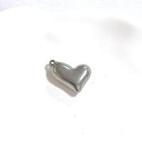 Stainless Steel Heart Pendants, 304 Stainless Steel, DIY & machine polishing, original color, nickel, lead & cadmium free, 15.30x10.91x4.50mm, Sold By PC