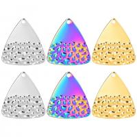 Stainless Steel Pendants, 304 Stainless Steel, Triangle, Vacuum Ion Plating, DIY, more colors for choice, 23x26mm, Sold By PC