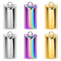 Stainless Steel Pendants 304 Stainless Steel Rectangle Vacuum Ion Plating DIY Sold By PC