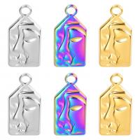 Stainless Steel Pendants, 304 Stainless Steel, Vacuum Ion Plating, DIY, more colors for choice, 11x22mm, Sold By PC