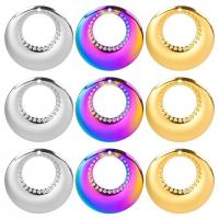 Stainless Steel Pendants, 304 Stainless Steel, Donut, Vacuum Ion Plating, DIY & hollow, more colors for choice, 32x32mm, Sold By PC