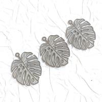 Stainless Steel Pendants 304 Stainless Steel Leaf polished DIY original color nickel lead & cadmium free Sold By PC