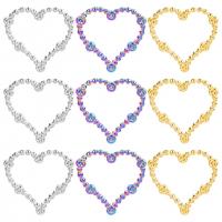 Stainless Steel Pendant Setting, 304 Stainless Steel, Heart, Vacuum Ion Plating, DIY & hollow, more colors for choice, 22x21mm, Sold By PC