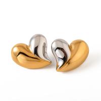 Edelstahl Ohrringe, 304 Edelstahl, Herz, Modeschmuck & für Frau, keine, 27.30x25.30mm, verkauft von Paar