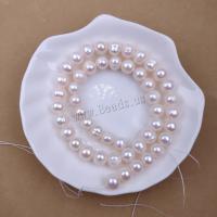 Natural Freshwater Pearl Loose Beads Slightly Round DIY Length about 9mm Approx Sold Per Approx 38 cm Strand