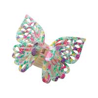 Hair Claw Clips, Resin, Butterfly, Korean style & for woman, more colors for choice, nickel, lead & cadmium free, 122x42x135mm, Sold By PC
