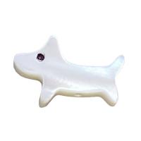 Shell Pendants, White Lip Shell, Dog, DIY, white, 9x14mm, Sold By PC