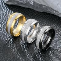 Edelstahl Ringe, 201 Edelstahl, plattiert, Modeschmuck & unisex & verschiedene Größen vorhanden, keine, frei von Nickel, Blei & Kadmium, Width :8mm, verkauft von PC