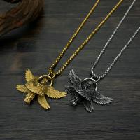 Stainless Steel Jewelry Necklace, 304 Stainless Steel, Angel Wing, plated, fashion jewelry & for man, more colors for choice, nickel, lead & cadmium free, Sold By PC