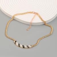 Tibetan Style Jewelry Necklace, with Acrylic, with 7.2cm extender chain, fashion jewelry & for woman & enamel, gold, nickel, lead & cadmium free, Length:Approx 39.2 cm, Sold By PC