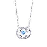 Cubic Zircon Micro Pave 925 Sterling Silver Necklace with 5CM extender chain plated micro pave cubic zirconia & for woman Length Approx 40 cm Sold By PC