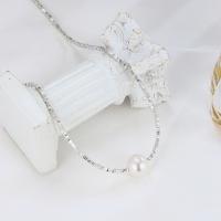 Sterling Silber Halsketten, 925er Sterling Silber, mit Verlängerungskettchen von 5cm, Modeschmuck & für Frau, keine, frei von Nickel, Blei & Kadmium, Länge:ca. 38 cm, verkauft von PC