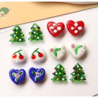 Christmas Lampwork Beads, polished, Christmas Design & DIY & different styles for choice, more colors for choice, Sold By PC