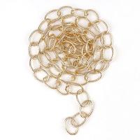 Aluminum Chains gold color plated DIY & hollow nickel lead & cadmium free Sold By m