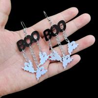 New Hot Halloween Jewelry and Decor Zinc Alloy with Acrylic Ghost Halloween Design & fashion jewelry & for woman nickel lead & cadmium free Sold By Pair
