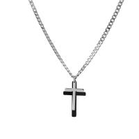 Nehrđajućeg čelika, nakit ogrlice, 304 nehrđajućeg čelika, Križ, modni nakit & za čovjeka, 31x20mm, Prodano Per Približno 22.44 inčni Strand