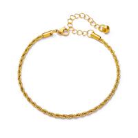 Stainless Steel Anklet 304 Stainless Steel 18K gold plated fashion jewelry & for woman golden Sold By PC