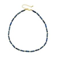 Natural Gemstone Necklace, Natural Stone, with Tibetan Style, with 5cm extender chain, gold color plated, vintage & for woman, more colors for choice, Length:Approx 45 cm, Sold By PC