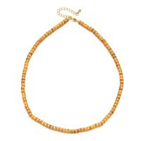 Edelstein Schmuck Halskette, Naturstein, mit Zinklegierung, mit Verlängerungskettchen von 5cm, goldfarben plattiert, Folk-Stil & für Frau, keine, 4mm, Länge ca. 45 cm, verkauft von PC