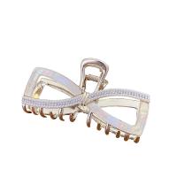 Hair Claw Clips Zinc Alloy with Acetate Bowknot gold color plated Korean style & for woman nickel lead & cadmium free Sold By PC
