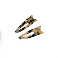 Alligator Hair Clip Acetate with Zinc Alloy Korean style & for woman Sold By Pair