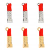Tibetan Style Enamel Pendants, Lipstick, plated, DIY, more colors for choice, nickel, lead & cadmium free, 23x6.20x5.10mm, Approx 300PCs/Bag, Sold By Bag