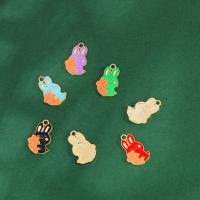 Tibetan Style Enamel Pendants, Rabbit, plated, DIY, more colors for choice, nickel, lead & cadmium free, 21.20x14x2mm, Approx 300PCs/Bag, Sold By Bag
