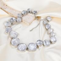 Zinc Alloy smykker halskæde, med Resin, med 8.2cm extender kæde, forgyldt, mode smykker & for kvinde, sølv, nikkel, bly & cadmium fri, Længde Ca. 41.7 cm, Solgt af PC