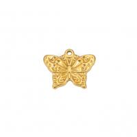Stainless Steel Animal Pendants 304 Stainless Steel Butterfly plated DIY Sold By PC
