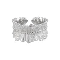 Cubic Zirconia Micro vydláždit mincovní stříbro prsteny, 925 Sterling Silver, micro vydláždit kubické zirkony & pro ženy, platinové barvy, Prodáno By PC