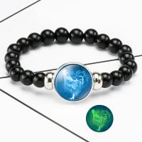 Brass Bracelet & Bangle, with Glass Beads & Acrylic, fashion jewelry & Unisex & different styles for choice, nickel, lead & cadmium free, Chain length:18cm, Sold By PC