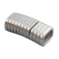 Edelstahl Magnetverschluss, 304 Edelstahl, DIY, originale Farbe, 22.50x11mm, Bohrung:ca. 8.5x5mm, 10PCs/Menge, verkauft von Menge