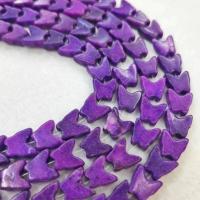 Perles bijoux en pierres gemmes, Quartz, papillon, poli, DIY, violet, 10x10mm, Vendu par Environ 38 cm brin