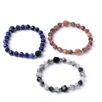 Gemstone Bracelets Natural Stone with 304 Stainless Steel fashion jewelry & for woman & faceted Length Approx 18 cm Sold By PC