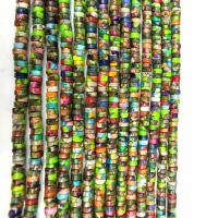 Gemstone Jewelry Beads, Impression Jasper, Flat Round, polished, DIY, mixed colors, 2x4mm, Sold Per Approx 38 cm Strand