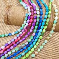 Gemstone Jewelry Beads, Quartz, Oval, polished, DIY, more colors for choice, 6x8mm, Approx 52PCs/Strand, Sold By Strand