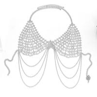 Body Chain Jewelry Zinc Alloy plated fashion jewelry & for woman & with rhinestone nickel lead & cadmium free Sold By PC